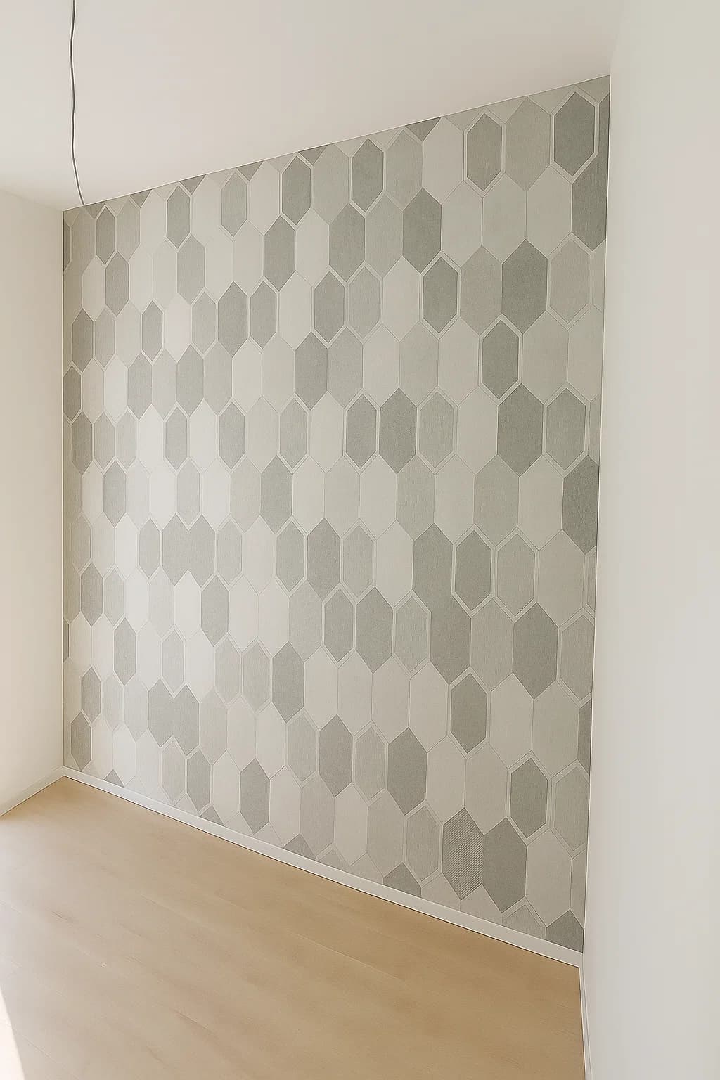 Šedá tapeta s geometrickým vzorem