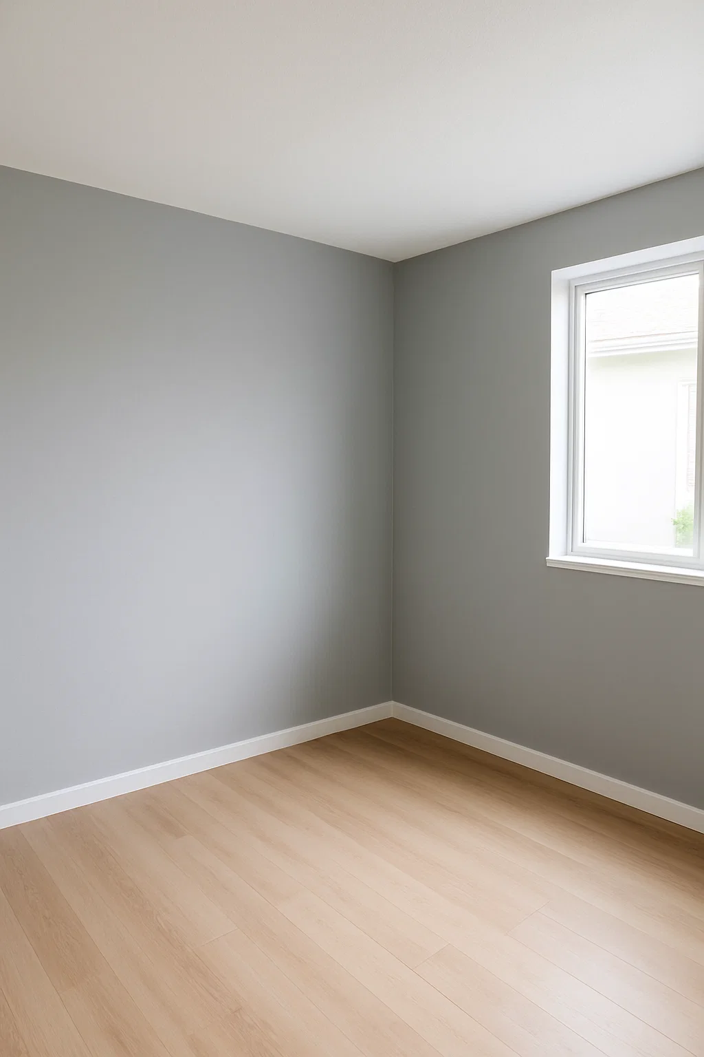 Šedá prázdná místnost